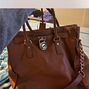 Michael Kors Rich Brown Leather Tote